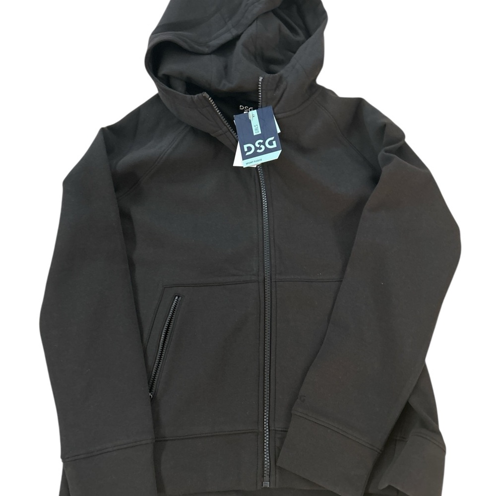 DSG Kids Black Hoodie Jacket Large 14/16 full zip